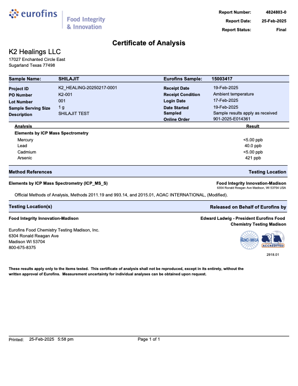 15g K2 Royal Himalayan Shilajit Resin (Wholesale)