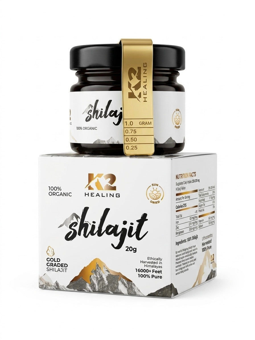 Pure Himalayan Shilajit 20g Gold Resin - Dietary Supplement (60 Servings) K2healingshilajit