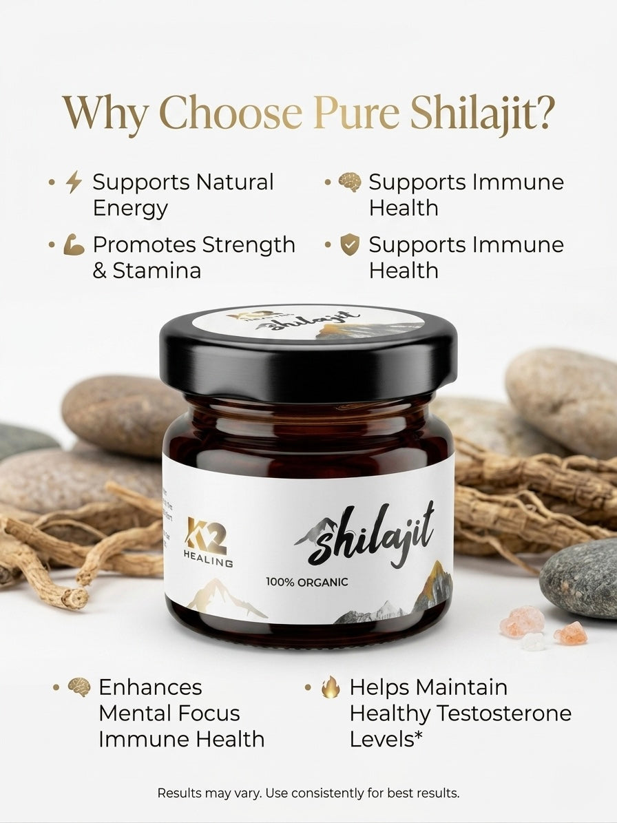 Pure Himalayan Shilajit Resin – Natural Energy, Strength & Vitality
 50g – Authentic Shilajit K2healingshilajit