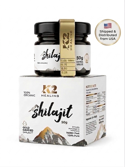 Pure Himalayan Shilajit Resin – Natural Energy, Strength & Vitality
 50g – Authentic Shilajit K2healingshilajit